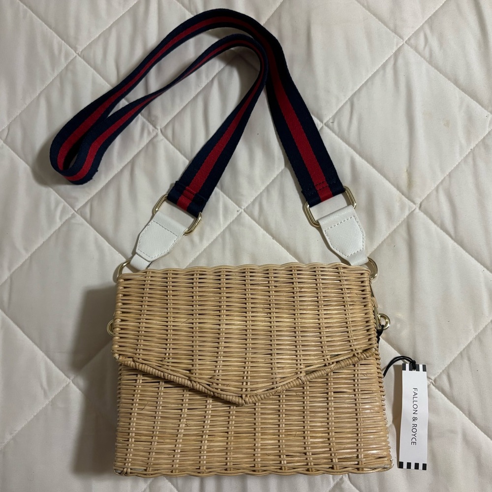 NWT Fallon & Royce Kaia Rattan Crossbody